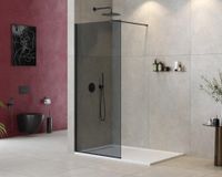 Душевая перегородка CEZARES арт-LIBERTA-L-1-100-120-GR-NERO — фото 1, Душевые перегородки