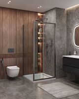 Душевой уголок CEZARES арт-MOLVENO-AF-31-90-C-GM-IV — фото 2, Квадратные душевые уголки