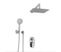 Встраиваемый комплект для душа с верхней душевой насадкой и лейкой арт-A14031 — фото 1, Встраиваемые душевые комплекты