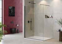 Душевая перегородка CEZARES арт-LIBERTA-L-1-140-C-NERO — фото 2, Душевые перегородки