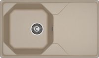 GRANFEST Мойка UNIQUE 840L 1-чаша+крыло 840*500мм песочный арт.GF- арт-U-840L песочный — фото 2, Кухонные мойки