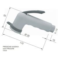 Гигиенический душ Remer Белый матовый арт-332DPBN — фото 2, Гигиенические души