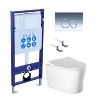 Комплект AQUATEK НИКА-018 4в1 (рама AQUATEK Standard INS-0000012+крепеж KKI-0000002+клавиша KDI-0000 арт-SET AQUATEK НИКА-018 4в1 — фото 1, Комплекты унитаз + инсталляция