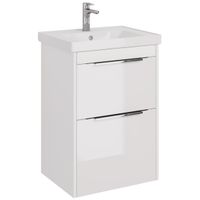 Тумба PRIME, 60 см, подвесная/напольная, 2 ящика, белый глянец арт-99.9300 — фото 7, Тумбы под раковину