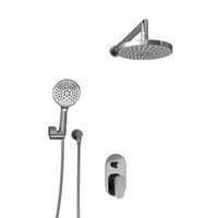 Встраиваемый комплект для душа с верхней душевой насадкой и лейкой арт-A14029 — фото 3, Встраиваемые душевые комплекты