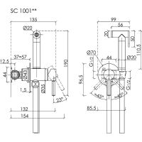 Гигиенический душ со смесителем Sancos Start Хром арт-SC1001CH — фото 2, Гигиенические души