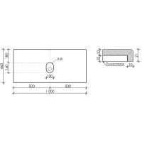 Столешница для ванной комнаты SANCOS 1000х460 , арт. арт-TT100A1 — фото 4, Столешницы под раковину