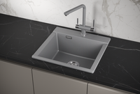 Granula-ES-, кухонная мойка, кварц, ESTETICA арт-5201, АЛЮМИНИУМ — фото 1, Кухонные мойки