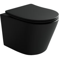 Товар: Унитаз Ceramicanova Balearica подвесной Черный матовый с сиденьем Микролифт арт-CN6000MB - фото 2 Унитаз Ceramicanova Balearica подвесной Черный матовый с сиденьем Микролифт арт-CN6000MB — фото 2, Подвесные унитазы