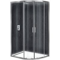 Душевой уголок BelBagno 120х80 профиль Хром стекло прозрачное арт-UNO-195-RH-2-120/80-C-Cr — фото 1, Асимметричные душевые уголки