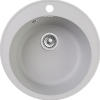 GRANFEST Мойка QUARZ 08 1-чаша D-480мм серый арт.GF-Z- арт-08 серый — фото 1, Кухонные мойки