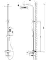 Душевая система ESKO Singapore black с термостатом Черная матовая арт-STT5054 BL — фото 3, Душевые стойки