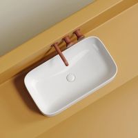 Раковина-чаша Ceramicanova Element 71 Белая глянцевая арт-CN6054 — фото 3, Раковины накладные