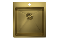 Granula-, стальная кухонная мойка арт-4600, ЗОЛОТО САТИН — фото 1, Кухонные мойки