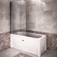 Шторка на ванну Radomir 75x140 L профиль Хром стекло прозрачное арт-1-10-0-1-0-100 — фото 2, Шторки для ванной распашные