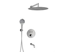 Встраиваемый комплект для ванны с верхней душевой насадкой, лейкой и изливом арт-A175817 — фото 1, Встраиваемые душевые комплекты