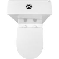 Унитаз компакт Bond Oval Белый с бачком и сиденьем Микролифт арт-F03-00 — фото 2, Напольные унитазы