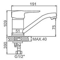 Товар: Смеситель для кухни Ledeme H28 4528-ВL Хром арт-503597 - фото 2 Смеситель для кухни Ledeme H28 4528-ВL Хром арт-503597 — фото 2, Смесители для кухни