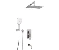 Встраиваемый комплект для ванны с верхней душевой насадкой, лейкой и изливом арт-A171619 — фото 2, Встраиваемые душевые комплекты