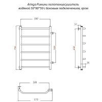 Товар: Водяной полотенцесушитель Aringa Римини 50x80x50 Хром арт-AR03021CH - фото 3 Водяной полотенцесушитель Aringa Римини 50x80x50 Хром арт-AR03021CH — фото 3, Водяные полотенцесушители
