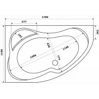 Акриловая ванна Azario Микона 170х110 R без гидромассажа арт-МИВ0004 — фото 4, Акриловые ванны