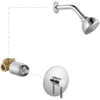 Душевая система Haiba Хром арт-HB80088 — фото 1, Встраиваемые душевые комплекты