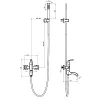 Смеситель для ванны Lemark Nubira Черная бронза арт-LM6214ORB — фото 2, Смеситель для ванны