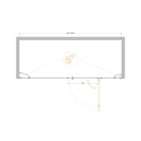 Товар: Душевая дверь CEZARES арт-VERONA-W-B-13-90+60/40-C-Cr - фото 3 Душевая дверь CEZARES арт-VERONA-W-B-13-90+60/40-C-Cr — фото 3, Распашные душевые двери