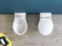 Биде Hatria Le Fiabe Y1A9 подвесное Белое арт-Y1A901 — фото 3, Биде подвесные