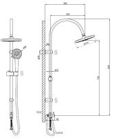 Душевая система ESKO Хром арт-ST01 — фото 3, Душевые стойки