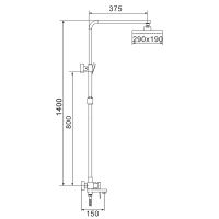 Товар: Душевая система Rose R28H Черная матовая арт-R2836H - фото 3 Душевая система Rose R28H Черная матовая арт-R2836H — фото 3, Душевые стойки