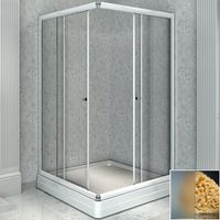 Душевой уголок Radomir 90x90 с поддоном профиль Белый стекло матовое арт-1-03-1-0-0-1181 — фото 1, Квадратные душевые уголки