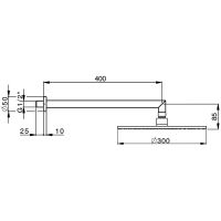 Верхний душ Cisal Shower Черный матовый арт-DS01362040 — фото 2, Верхние души