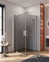 Душевой уголок CEZARES арт-SLIDER-AH-2-80/90-90/100-GRIGIO-Cr — фото 1, Прямоугольные душевые уголки