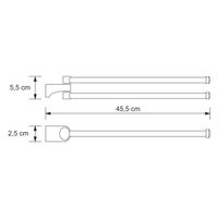 Kammel K- Держатель полотенец двойной арт-8331 — фото 4, Полотенцедержатели