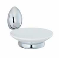 Аксесс Weser K- Мыльница (блистер), КЕРАМИКА, хром, WasserKRAFT арт-8629C — фото 1, Мыльницы