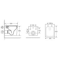 Унитаз Bond подвесной Черный с сиденьем Микролифт арт-F04-108 — фото 5, Подвесные унитазы