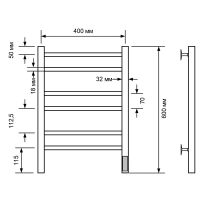 Товар: Электрический полотенцесушитель Comfysan Noumi EC-6 60x40 Черный матовый арт-013653 - фото 2 Электрический полотенцесушитель Comfysan Noumi EC-6 60x40 Черный матовый арт-013653 — фото 2, Электрические полотенцесушители