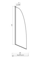 Душевая перегородка Ambassador Walk-in 90х200 профиль Хром стекло прозрачное арт-15031131 — фото 2, Душевые перегородки