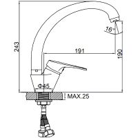 Смеситель для кухни Ledeme H13 5913L Хром арт-529639 — фото 2, Смесители для кухни