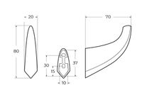 Крючок CEZARES арт-LINER-HK-GM — фото 3, Крючки для полотенец