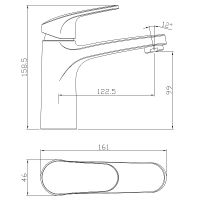 Смеситель для раковины Rossinka Хром арт-RS45-11 — фото 2, Смесители для раковины