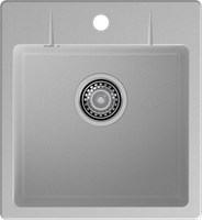 GRANFEST Мойка URBAN 245 1-чаша 450*490мм серый арт.GF-UR- арт-245 серый — фото 1, Кухонные мойки