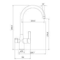 Смеситель для кухни Iddis Pure Черный матовый арт-PURBLFJi05 — фото 5, Смесители для кухни
