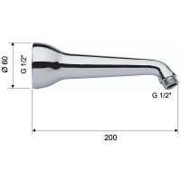 Кронштейн для верхнего душа Remer Хром арт-34520 — фото 2, Кронштейны для верхнего душа