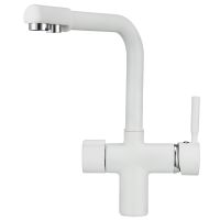 Смеситель для кухни Point белый арт-PN3104W — фото 1, Смесители для кухни