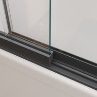 Душевая шторка на ванну с фиксированным креплением одной створки CEZARES SLIDER-FIX-VF-11-90/150-C-N арт-SLIDER-FIX-VF-11-90/150-C-NERO — фото 5, Шторки для ванной раздвижные