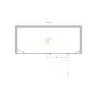 Душевая дверь CEZARES арт-VERONA-W-B-13-80+60/30-C-Cr — фото 3, Распашные душевые двери