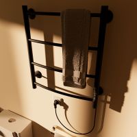 Электрический полотенцесушитель Маргроид Вид 4 600x500 правый Черный матовый арт-04-6050-1049-9005R — фото 4, Электрические полотенцесушители