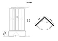 Душевая кабина Niagara Eco (100х100х215) высокий поддон(40см),стекло матовое,4 места арт-E100/40/MT — фото 4, Душевые кабины